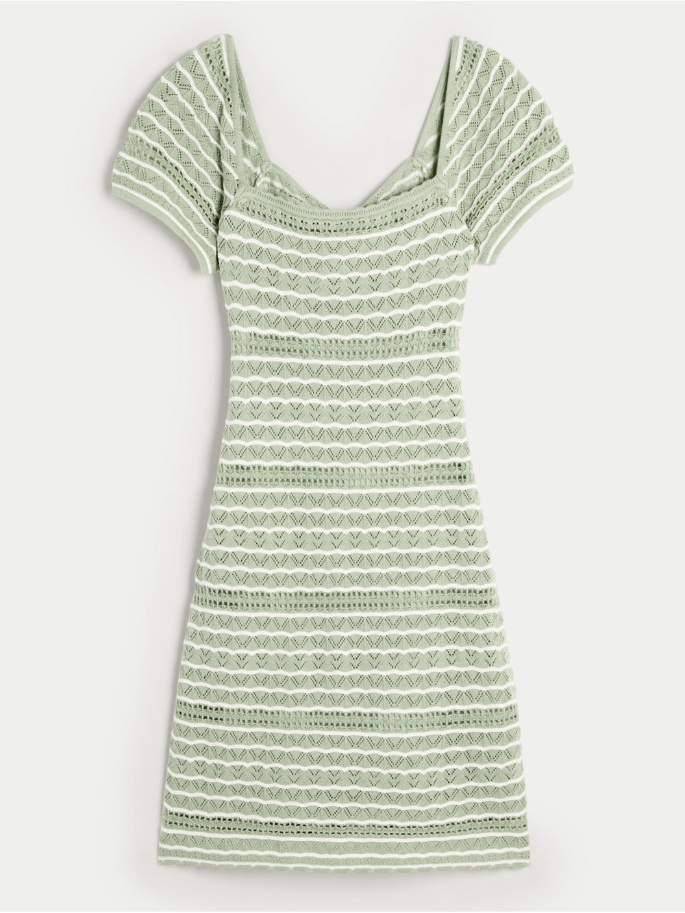 Hollister Mint Green Textured Knit Mini Dress